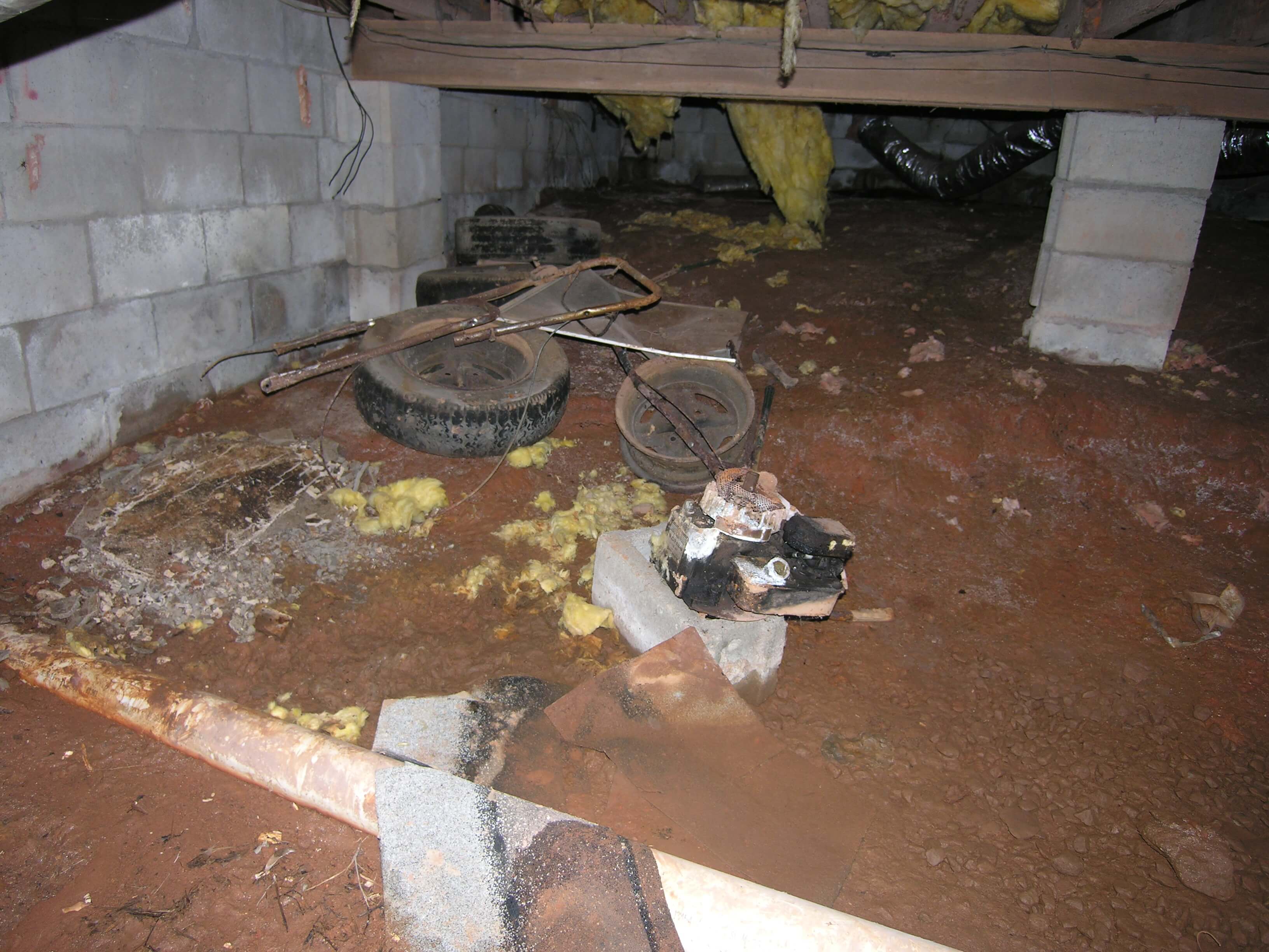 rental house appreciation - before - crawl space