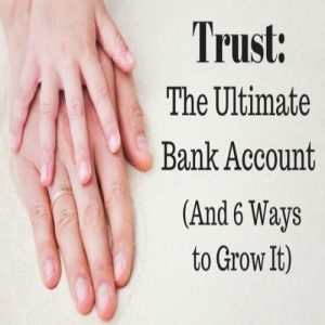 two hands - trust - the ultimate bank account