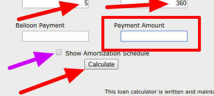 cash flow - amortization screen shot 2