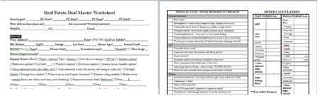 Real Estate Deal Worksheet - Thumbnail