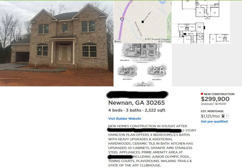 Dream home example Zlllow Listing - The Housing Battle - Dream Home vs House Hacking