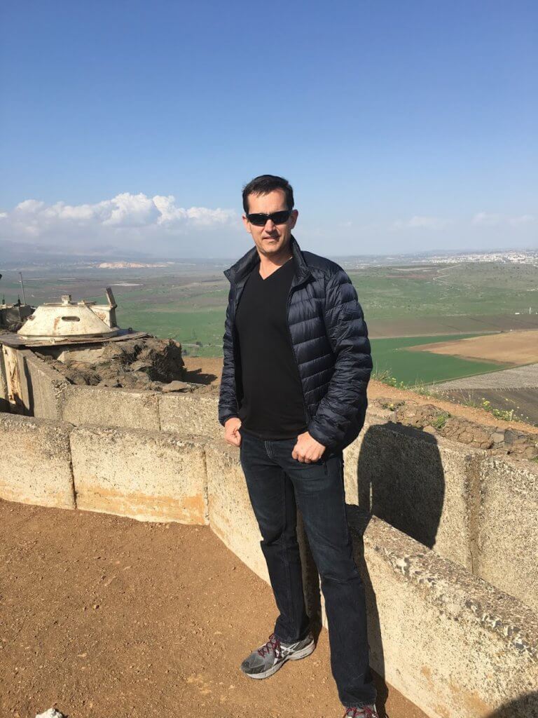 Rich at the Golan Heights in Israel looking into Syria - Real Estate Investing While Overseas in the Military