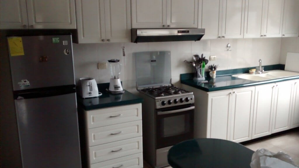 Kitchen (and a blender!) in our new apartment