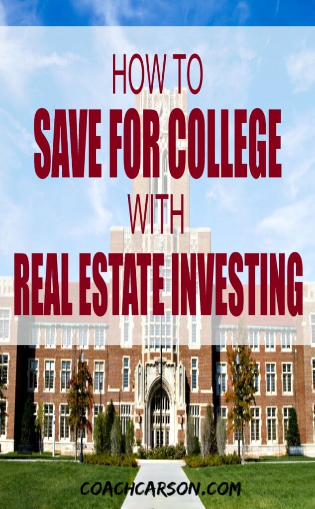 How to Save For College With Real Estate Investing - Pinterest image