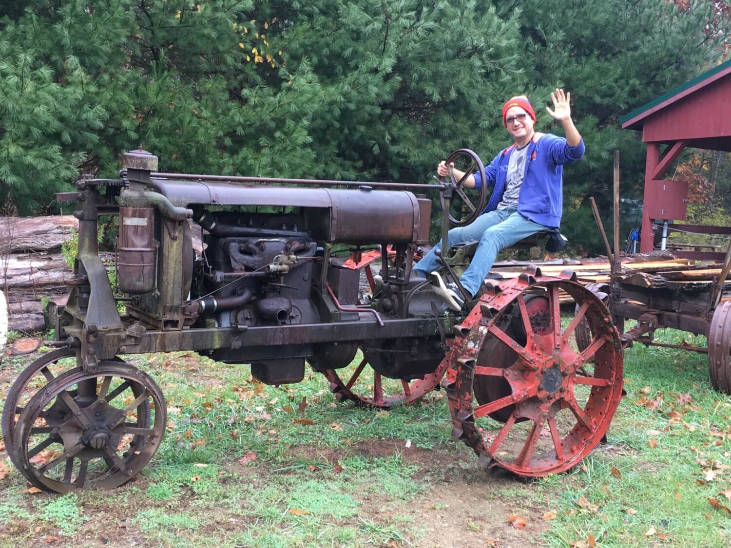 Old tractor - He Left His 9-to-5 Job Using Vacation Rentals Near New York City