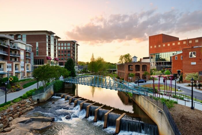 Surban Skyline - Greenville, South Carolina Reedy River Park - Big Shifts Ahead - Demographic Clarity For Businesses