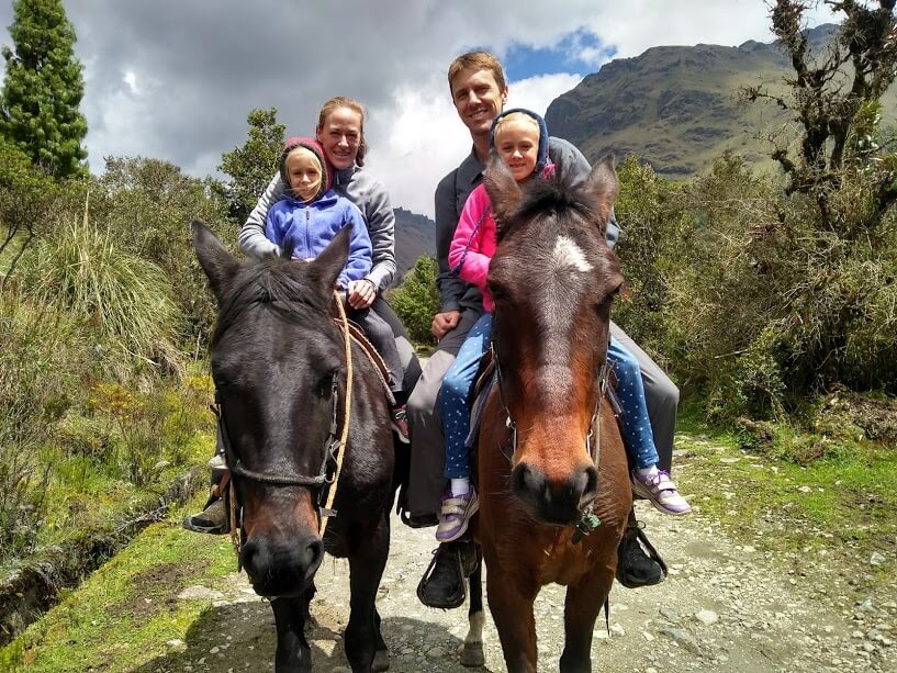 Chad and family on horse in Ecuador - What Suze Orman Got Wrong About the FIRE Movement