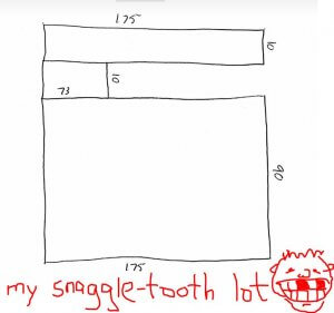 Title insurance - snaggle tooth lot