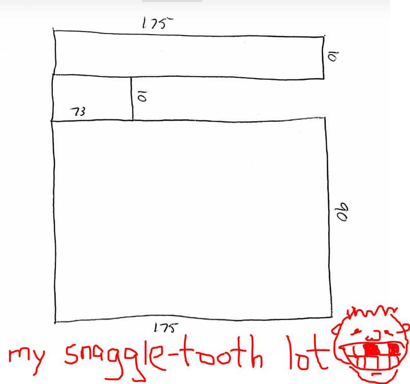 Title insurance - snaggle tooth lot